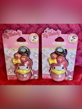 Lip Smacker My Melody Keychain Lip Balm — Shiny Pink with Yellow Bow